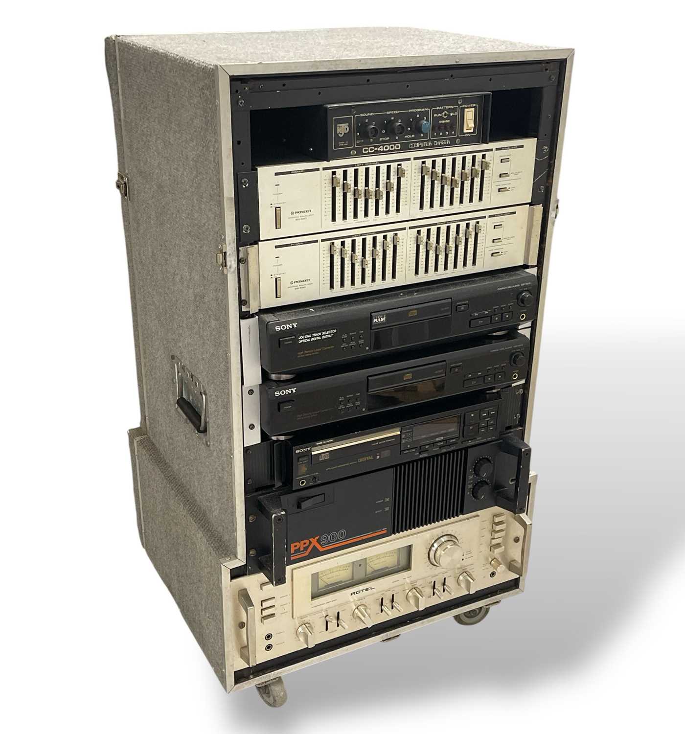 Lot 13 - RACK MOUNTED EQUIPMENT IN CUSTOM-BUILT CASE