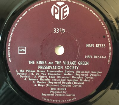 Lot 98 - THE KINKS - ARE THE VILLAGE GREEN PRESERVATION SOCIETY LP (ORIGINAL SWEDISH PRESSING NSPL 18233)