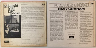Lot 95 - DAVY GRAHAM - MIDNIGHT MAN & FOLK, BLUES & BEYOND (ORIGINAL UK DECCA LPs)