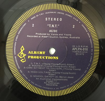 Lot 162 - AC/DC - T.N.T. LP (ALBERT PRODUCTIONS - APLPA-016 - 2ND 1977 PRESSING)