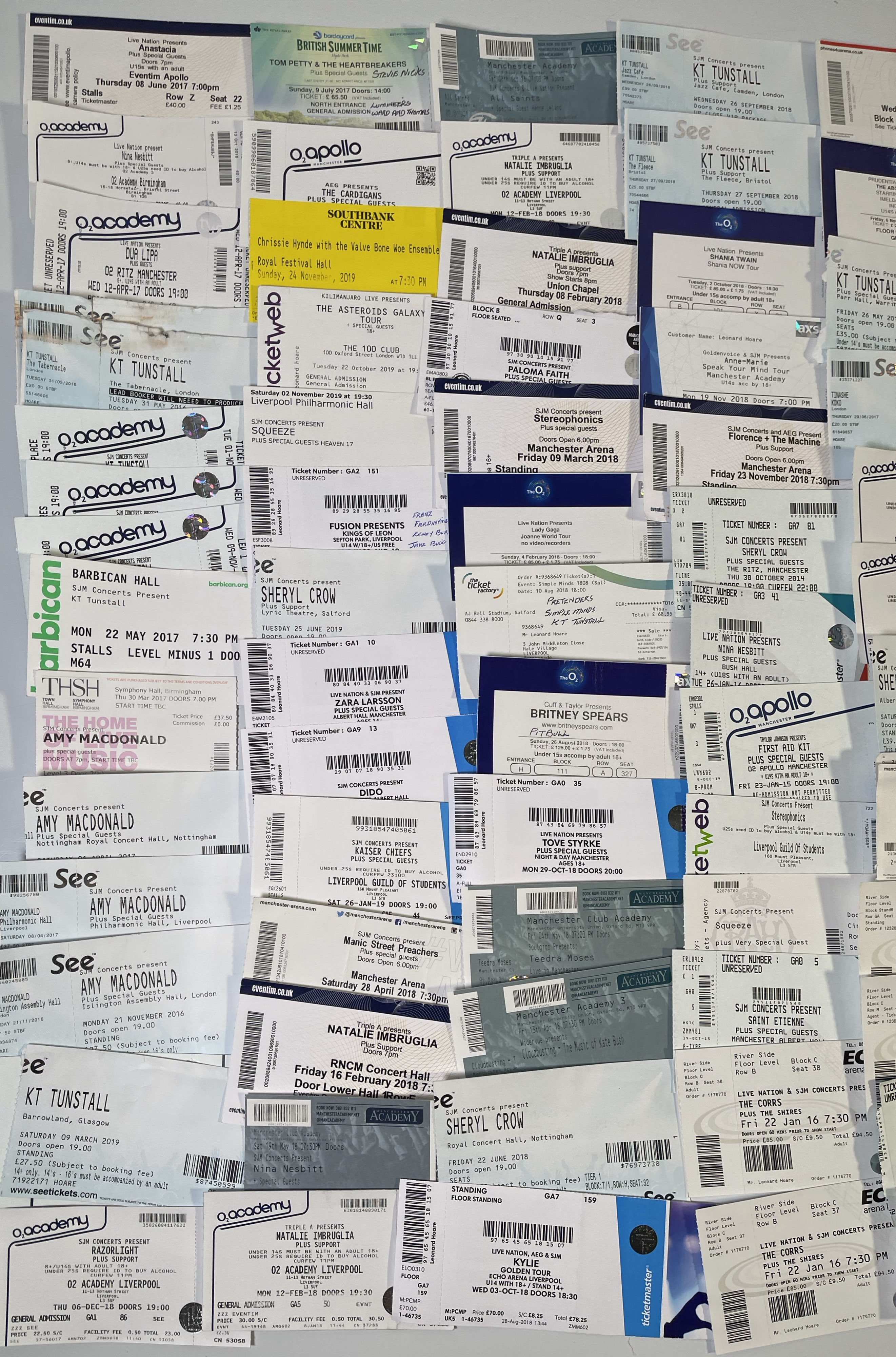 Multiple Stubs Ticket Lot 114 - LARGE COLLECTION OF TICKETS AND STUBS
