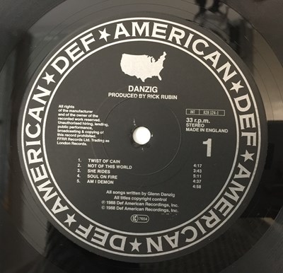 Lot 170 - DANZIG - DANZIG LP (STOCK UK ORIGINAL - 828 124-1)
