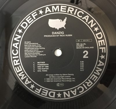 Lot 170 - DANZIG - DANZIG LP (STOCK UK ORIGINAL - 828 124-1)