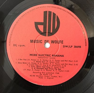 Lot 329 - ELECTRIC BANANA - MORE ELECTRIC BANANA LP (MUSIC DE WOLFE - DW/LP 3069)