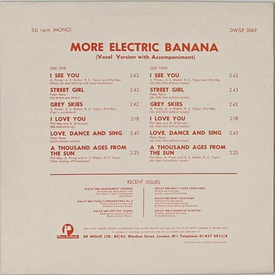 Lot 329 - ELECTRIC BANANA - MORE ELECTRIC BANANA LP (MUSIC DE WOLFE - DW/LP 3069)