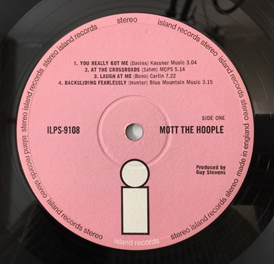 Lot 334 - MOTT THE HOOPLE - S/T LP (UK MISPRESS - PINK ISLAND - ILPS 9108)