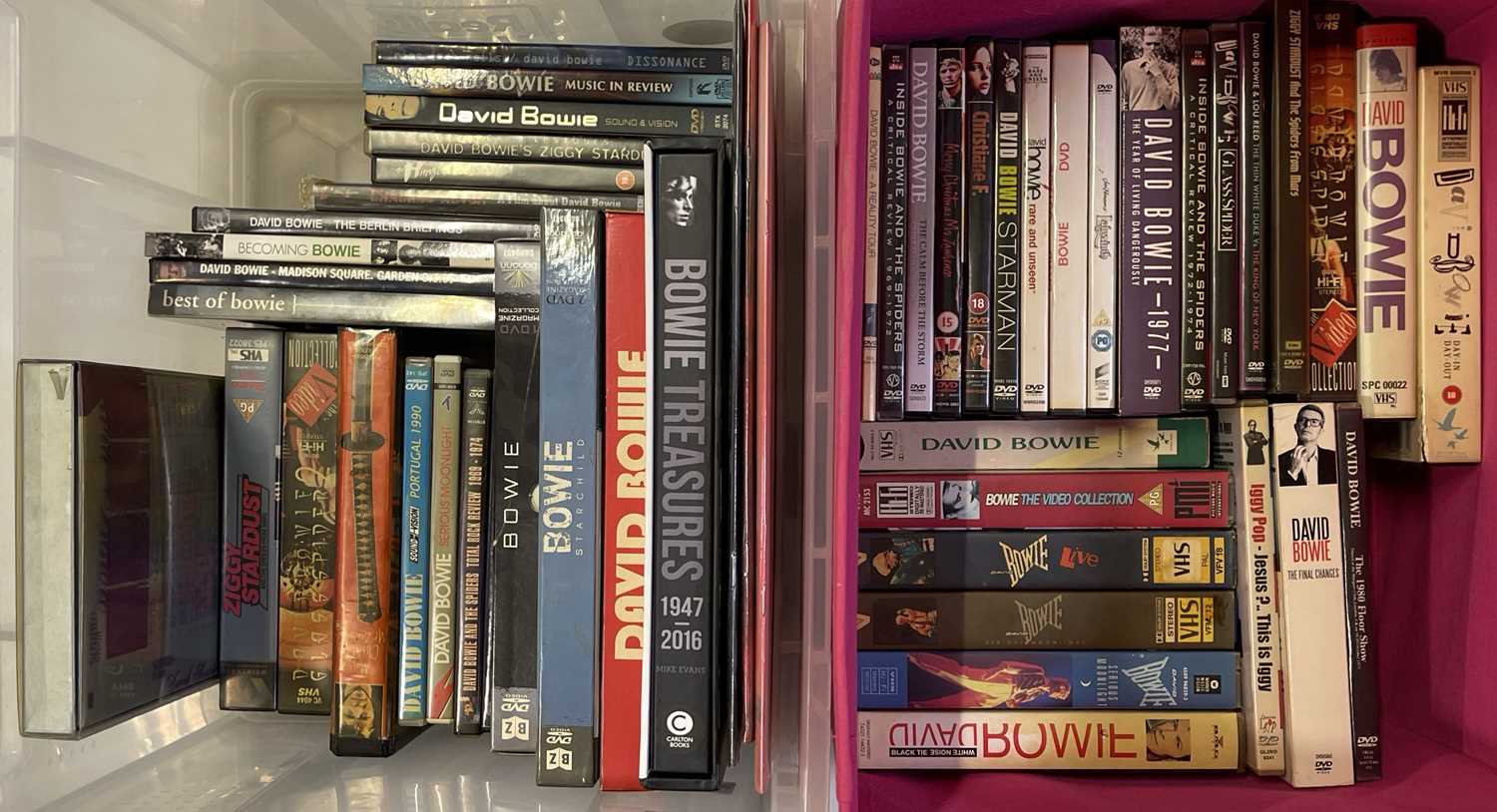Lot 565 - DAVID BOWIE - DVD / VHS / CD BOXSETS.