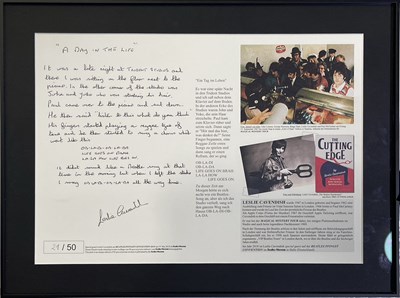 Lot 177 - THE BEATLES - FRAMED PRINTS AND PHOTOGRAPHS.