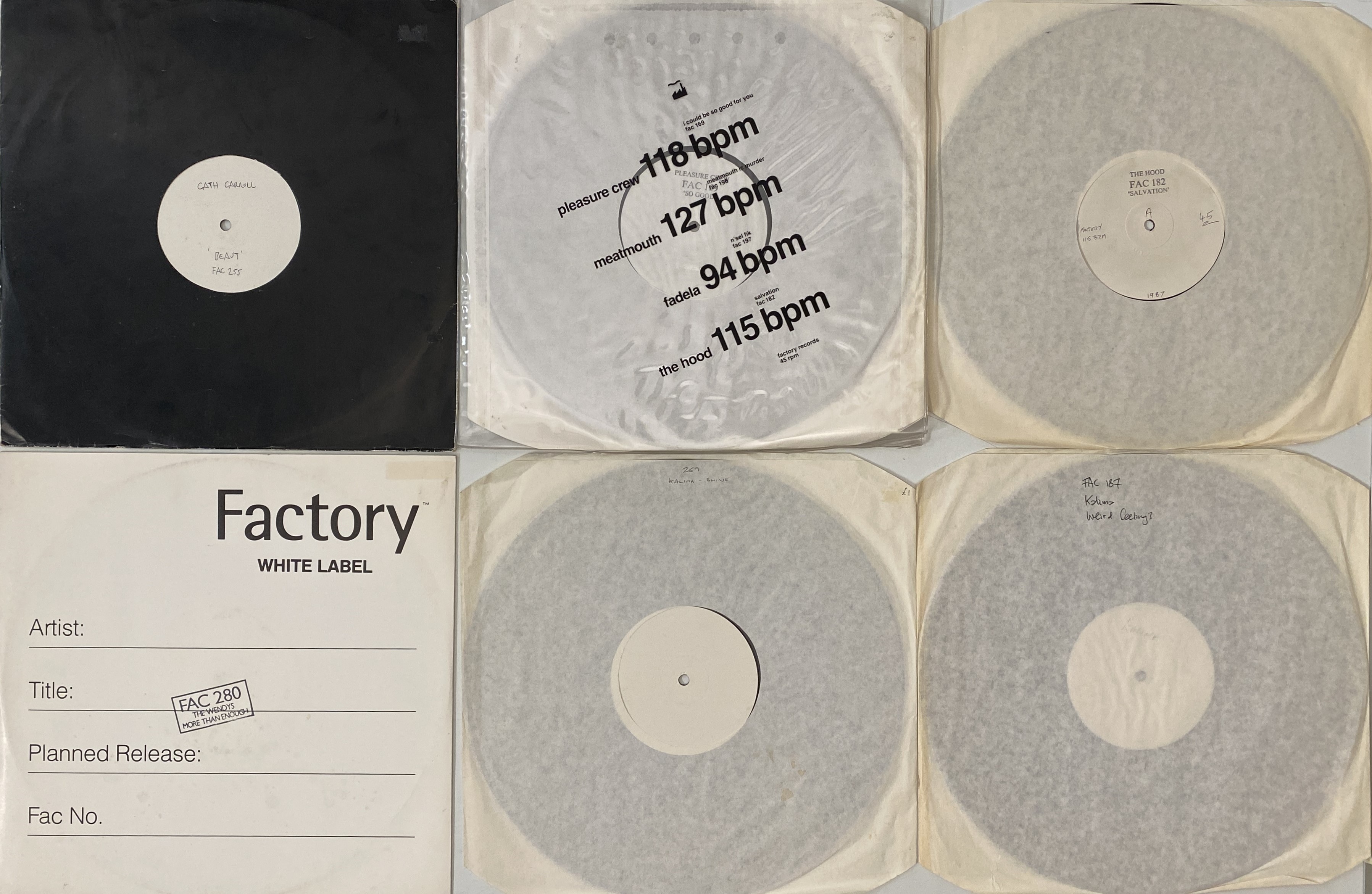 Lot 435 FACTORY RECORDS LP/ 12" WHITE LABEL PROMOS