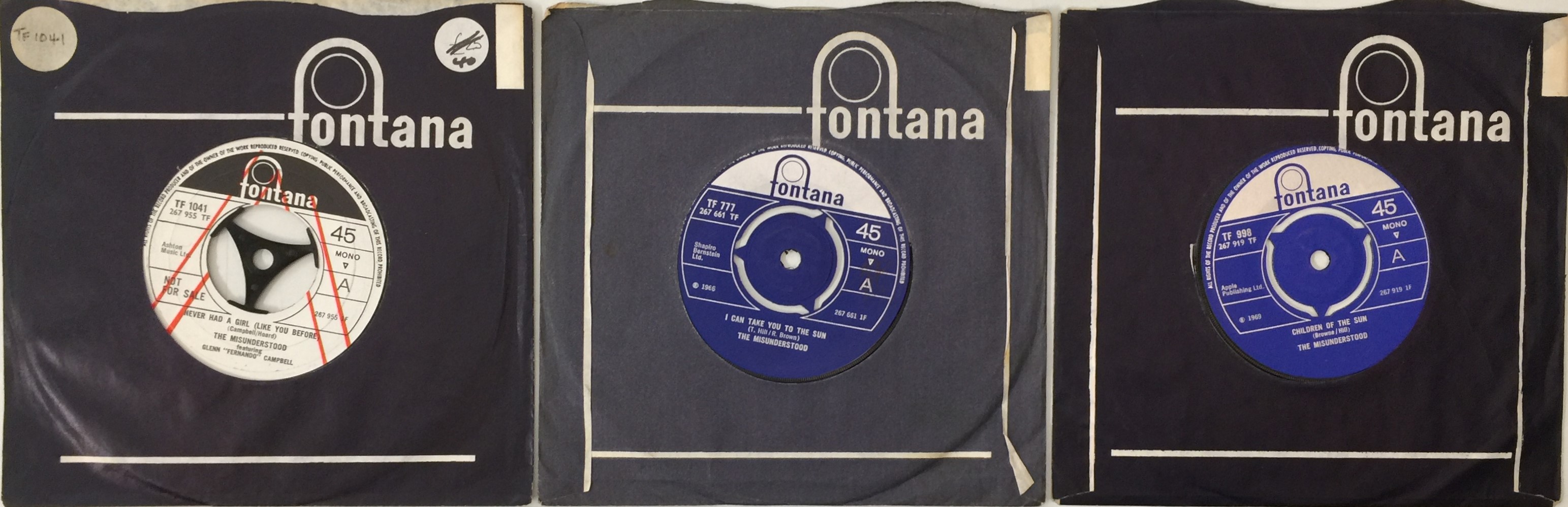 英7” Misunderstood Youre Tuff Enough TF1028 fontana /00080 Misunderstood You're tuff enough 7
