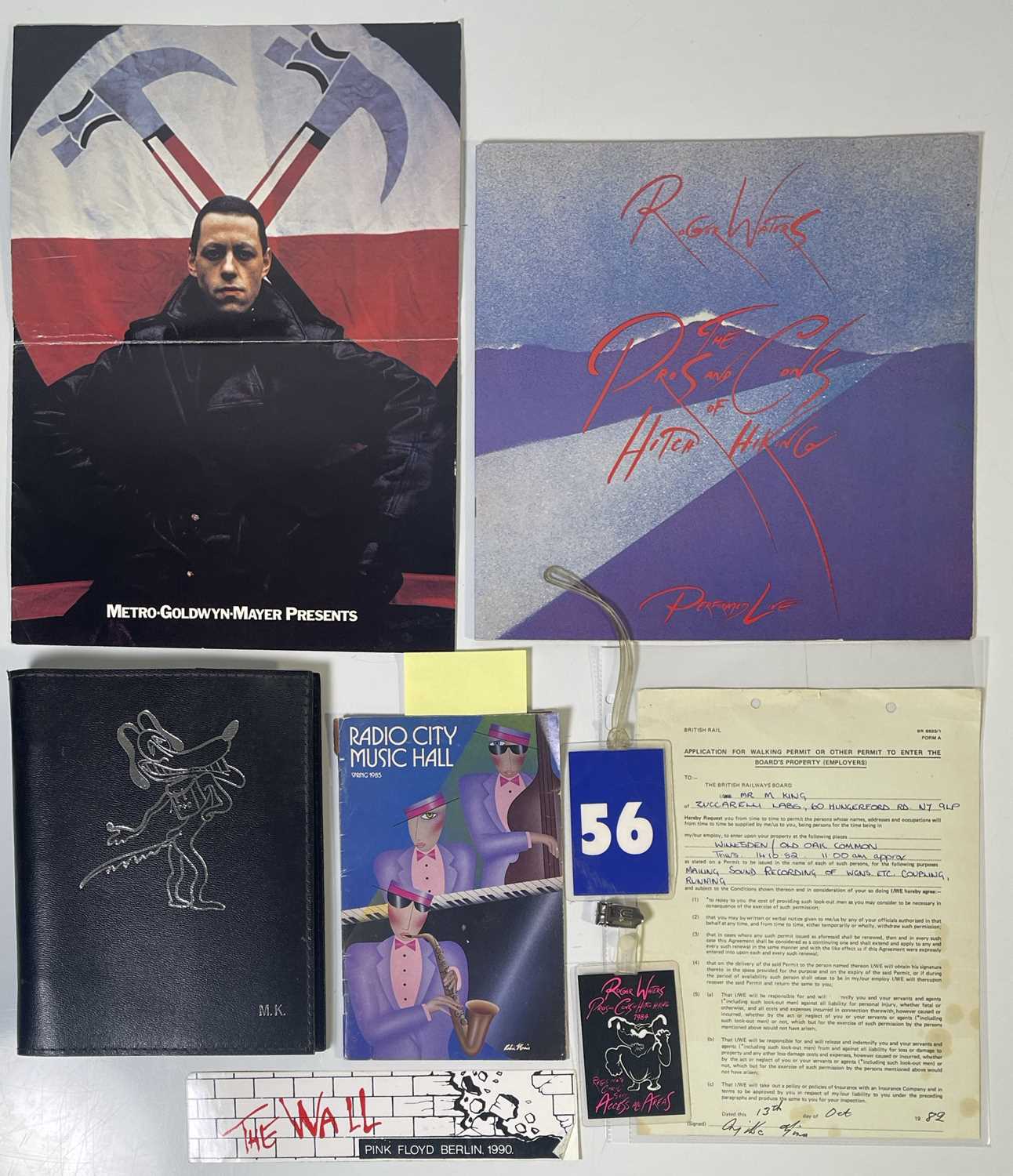 Lot 408 - PINK FLOYD INTEREST / ROGER WATERS - MEMORABILIA INC BACKSTAGE PASSES.