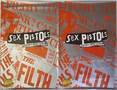 Lot 548 - THE SEX PISTOLS - FIVE 'FILTHY LUCRE LIVE' POSTERS.