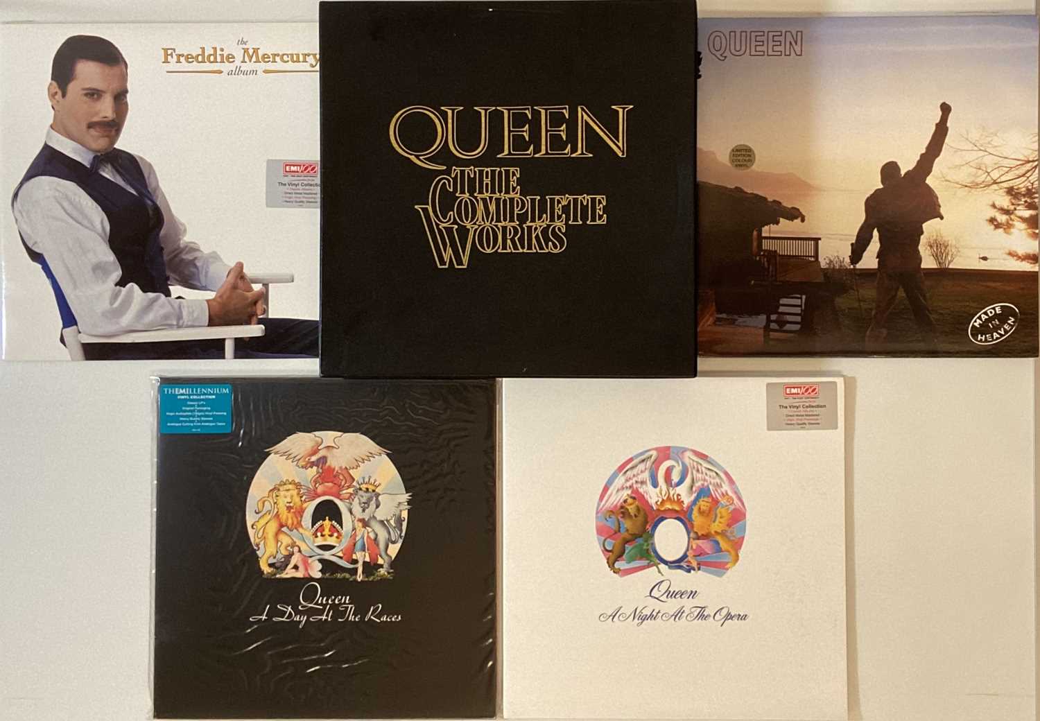 Lot 122 - QUEEN/FREDDIE MERCURY - LIMITED EDITION 90s PRESSING LPs/BOX SET