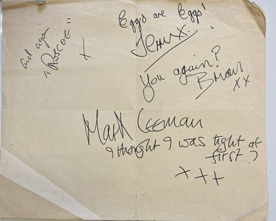 Lot 190 - 1960S STARS SIGNED - MARK LEEMAN / PETE TOWNSHEND / ZOOT MONEY.