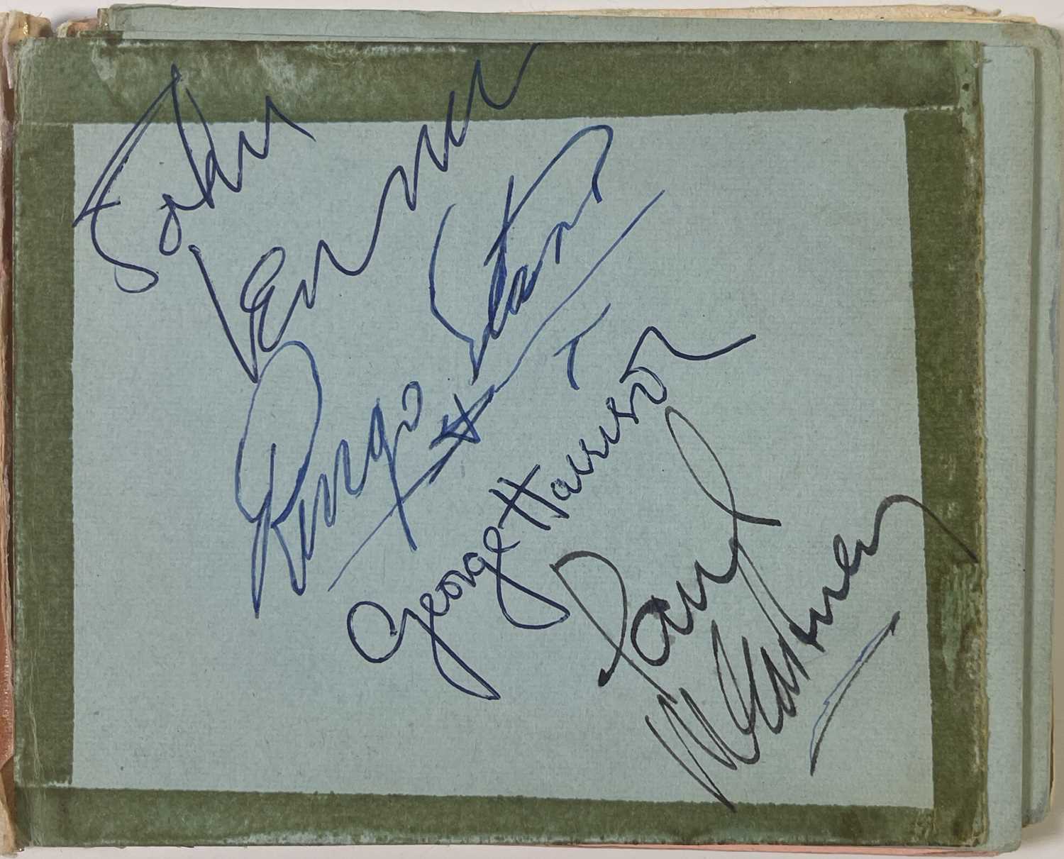 Lot 243 - THE BEATLES - A FULL SET OF SIGNATURES ON