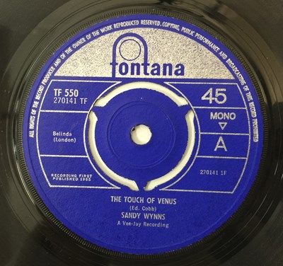 Lot 233 - SANDY WYNNS - THE TOUCH OF VENUS/ A LOVER'S QUARREL 7" (UK FONTANA - TF 550)