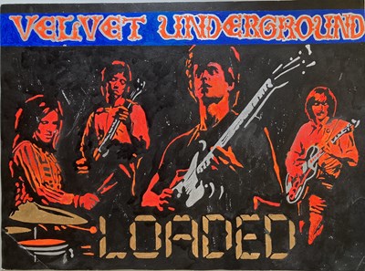 Lot 394 - VELVET UNDERGROUND HAND PAINTED POSTER.