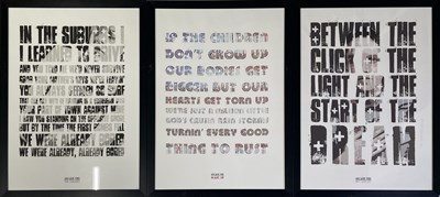Lot 148 - ARCADE FIRE - POSTER COLLECTION INC ORIGINAL FRENCH CONCERT POSTER.