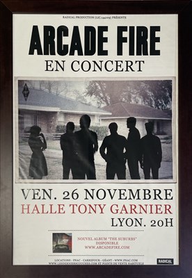 Lot 148 - ARCADE FIRE - POSTER COLLECTION INC ORIGINAL FRENCH CONCERT POSTER.
