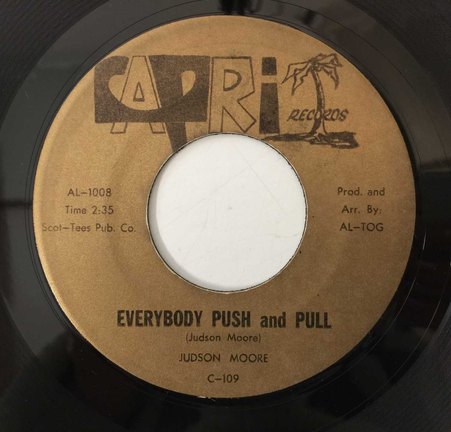 Lot 324 - JUDSON MOORE - EVERYBODY PUSH AND PULL 7" SOUL / FUNK