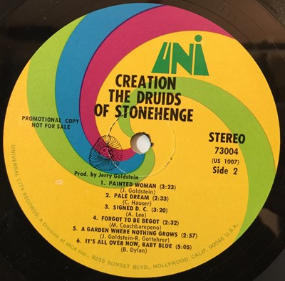 Lot 131 - THE DRUIDS OF STONEHENGE - CREATION LP (ORIGINAL US PROMO PRESSING - UNI 73004)