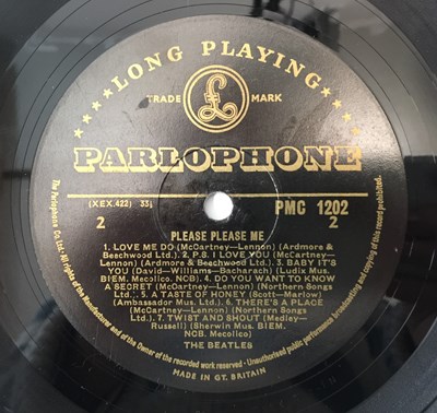 Lot 23 - THE BEATLES - PLEASE PLEASE ME LP (2ND UK BLACK & GOLD MONO COPY - FACTORY SAMPLE - PMC 1202)