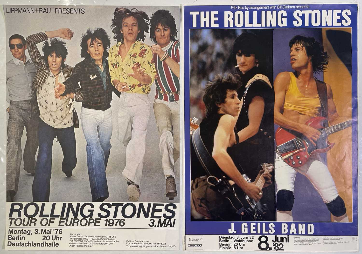 German Rocks Poster Lot 421 - THE ROLLING STONES - GERMAN CONCERT POSTERS.