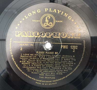 Lot 15 - THE BEATLES - PLEASE PLEASE ME LP (2ND UK BLACK & GOLD MONO COPY - PMC 1202)