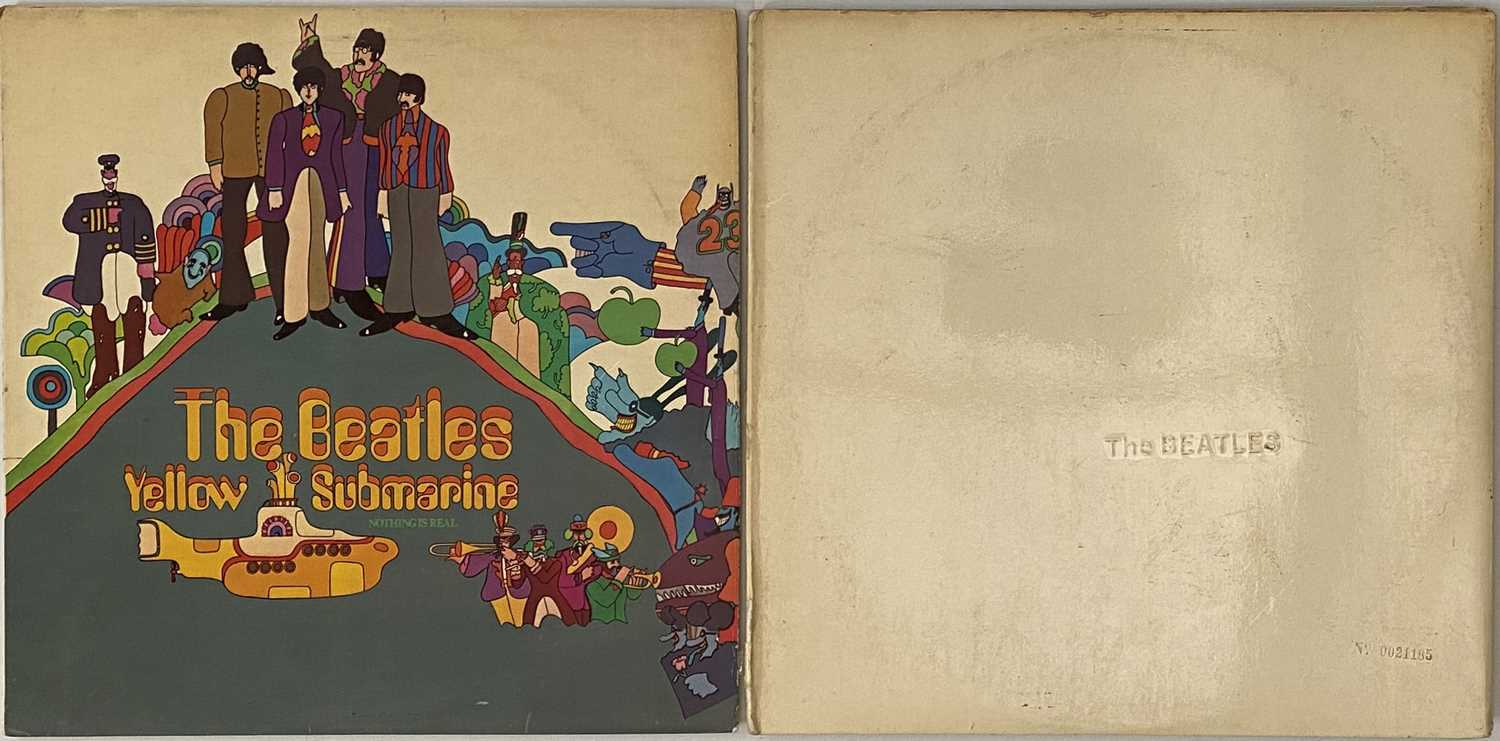 Lot 21 - THE BEATLES - WHITE ALBUM/ YELLOW SUBMARINE LP PACK