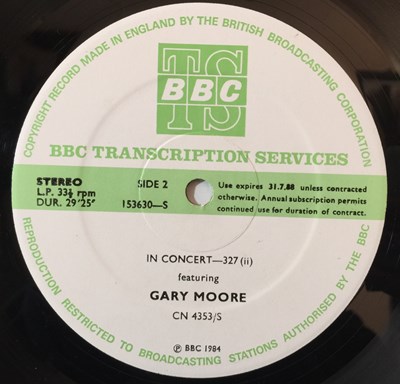 Lot 137 - GARY MOORE - BBC TRANSCRIPTION SERVICE LPs (IN CONCERT 327 & 414)