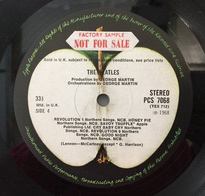 Lot 25 - THE BEATLES - WHITE ALBUM LP (UK STEREO 1ST/ FACTORY SAMPLE/ LOW NUMBER: 0002030 - PCS 7067/ 68)