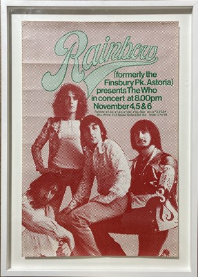 Lot 315 - THE WHO RAINBOW THEATRE POSTER.