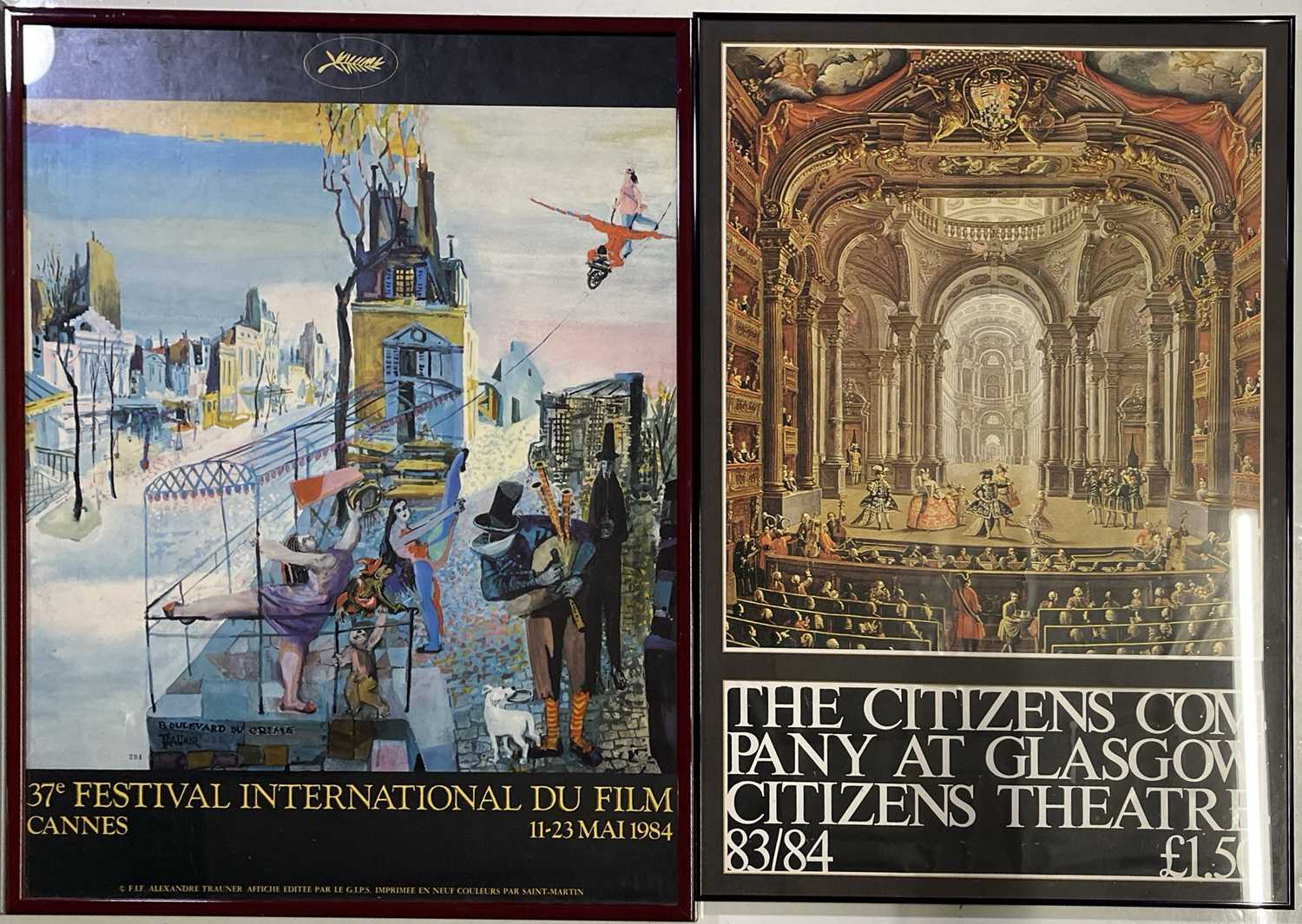 Lot 73 - THEATRE/EXHIBITION/CANNES FILM FESTIVAL POSTERS.