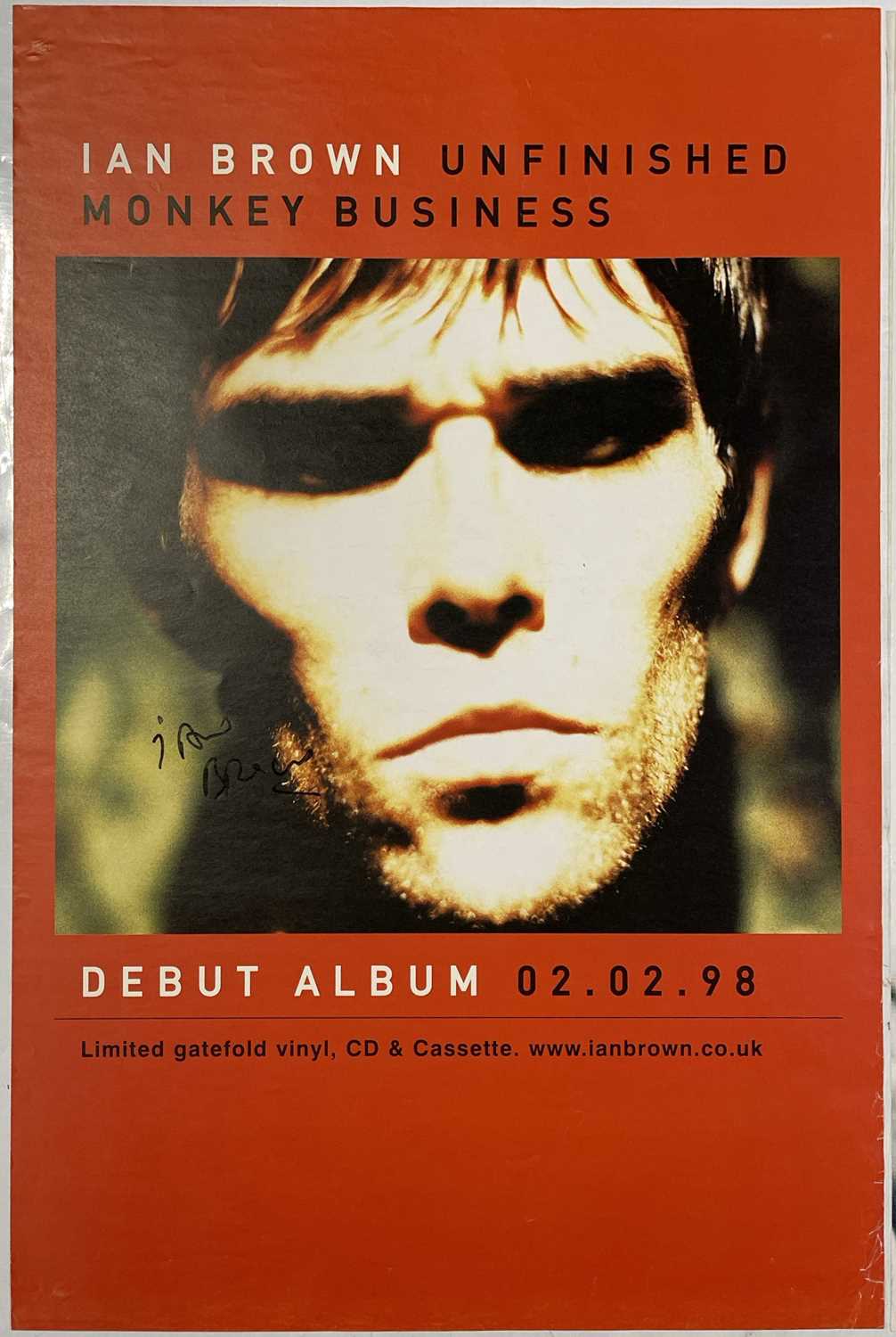 Lot 503 - STONE ROSES - IAN BROWN SIGNED POSTER.