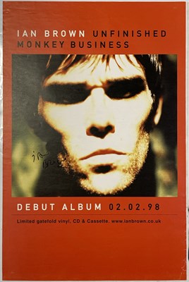 Lot 503 - STONE ROSES - IAN BROWN SIGNED POSTER.