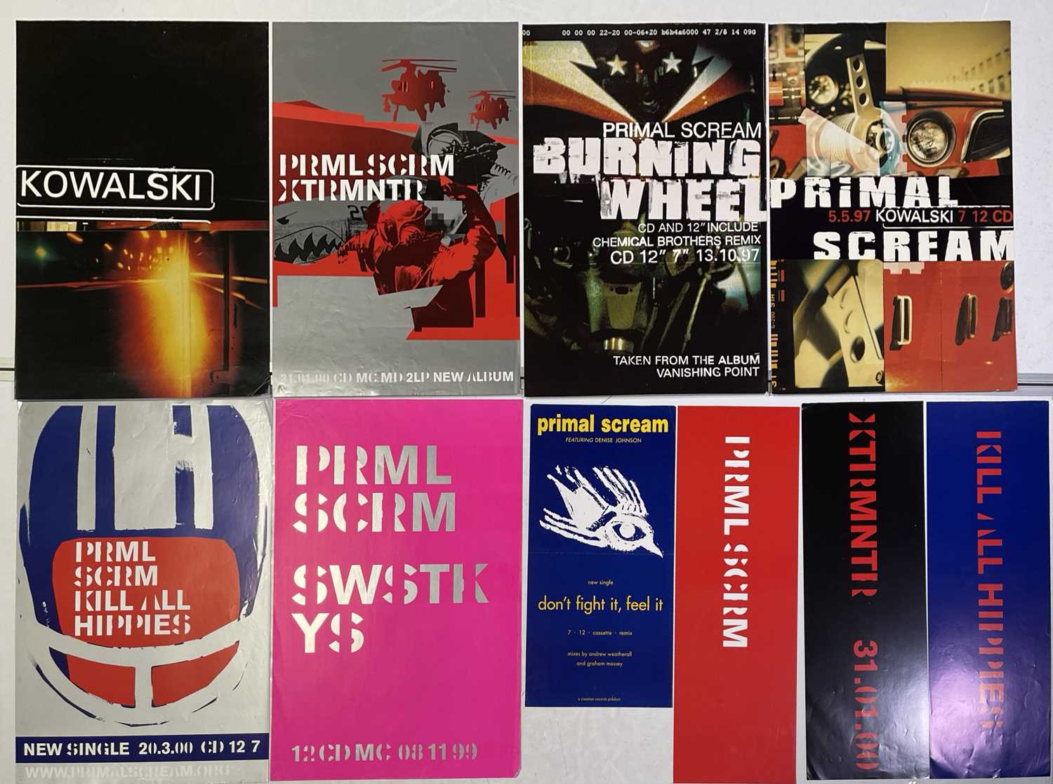 Lot 168 - PRIMAL SCREAM - POSTER COLLECTION INC ORIGINAL 1990S POSTERS.