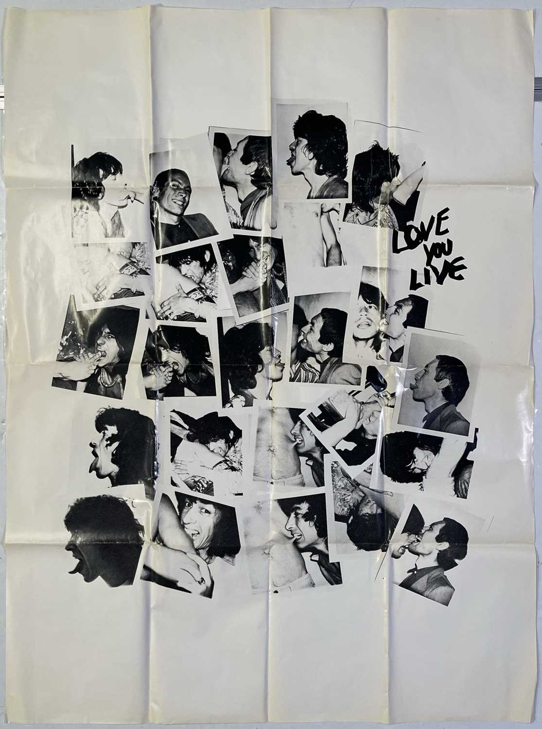 Lot 326 - THE ROLLING STONES - ORIGINAL ANDY WARHOL DESIGNED 'LOVE YOU LIVE' POSTER.
