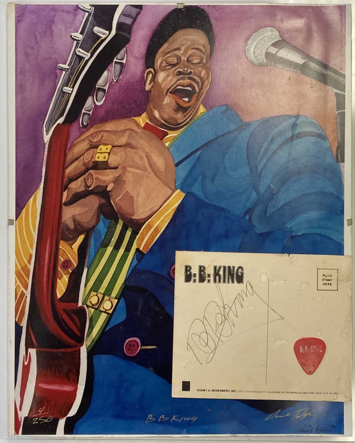 Lot 194 BB KING SIGNED POSTCARD ART PRINT AND   6186 1 Medium 