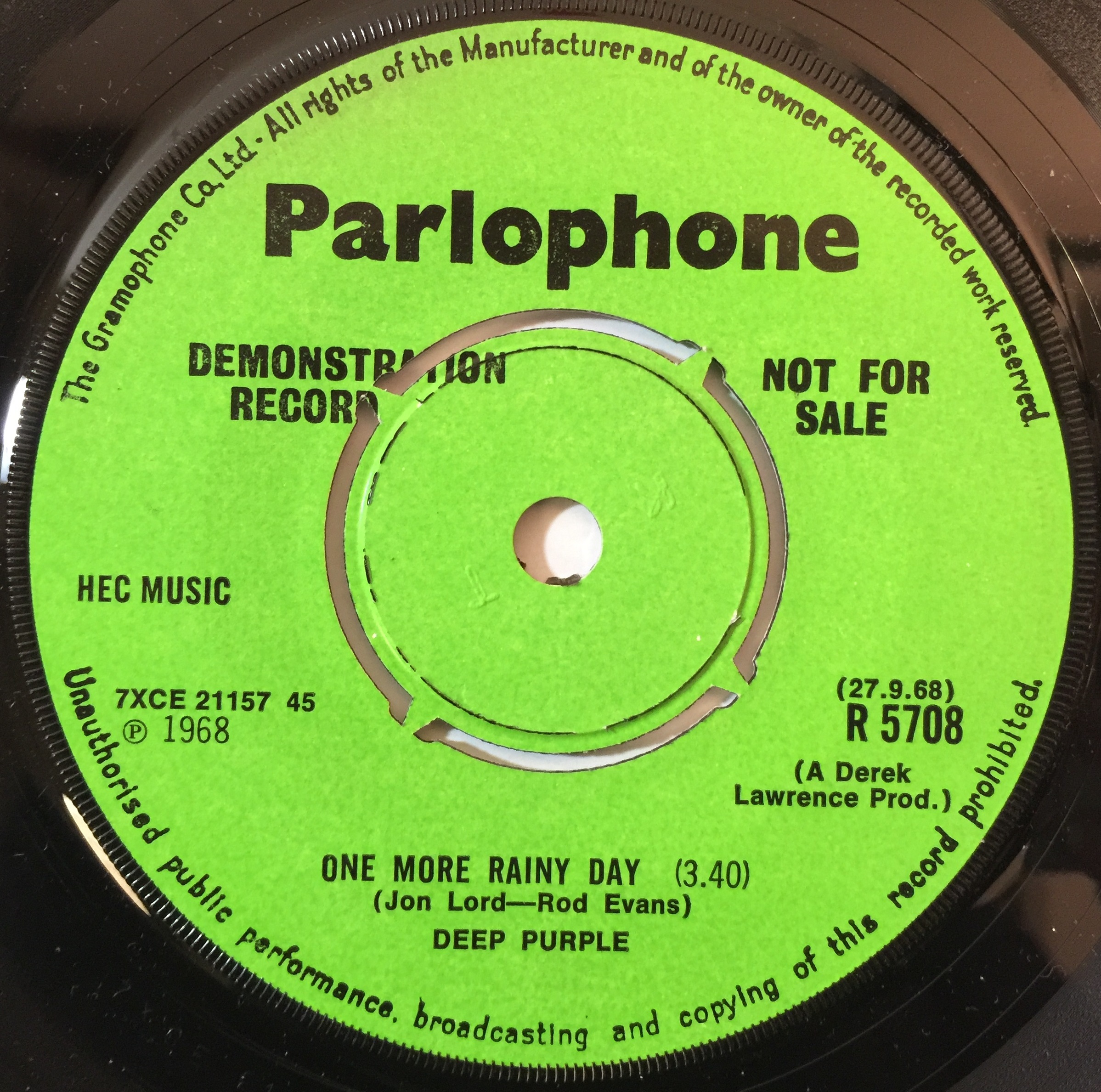 Lot 143 - DEEP PURPLE - HUSH! 7" (ORIGINAL UK PROMO