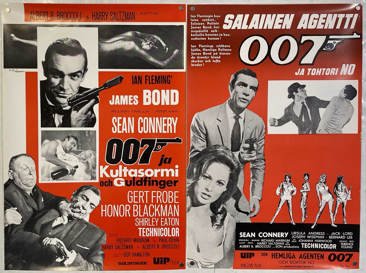Lot 80 - JAMES BOND - PAIR OF FINNISH ISSUED FILM POSTERS.