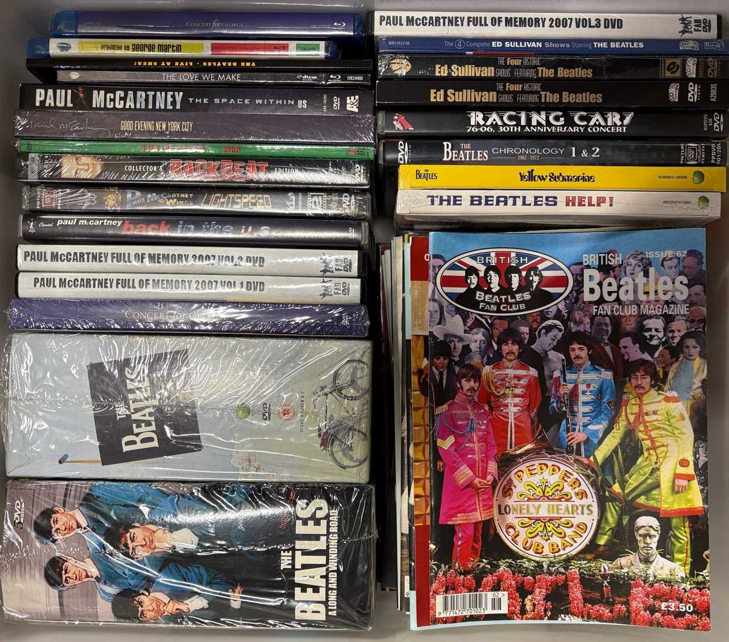 Lot 187 - THE BEATLES - DVDS, FANZINES, STAMPS ETC.