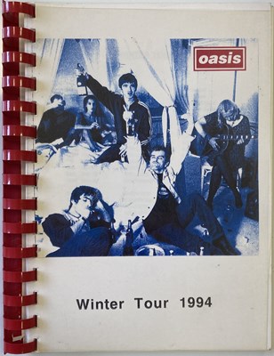 Lot 434 - OASIS 1994 TOUR ITINERARY.