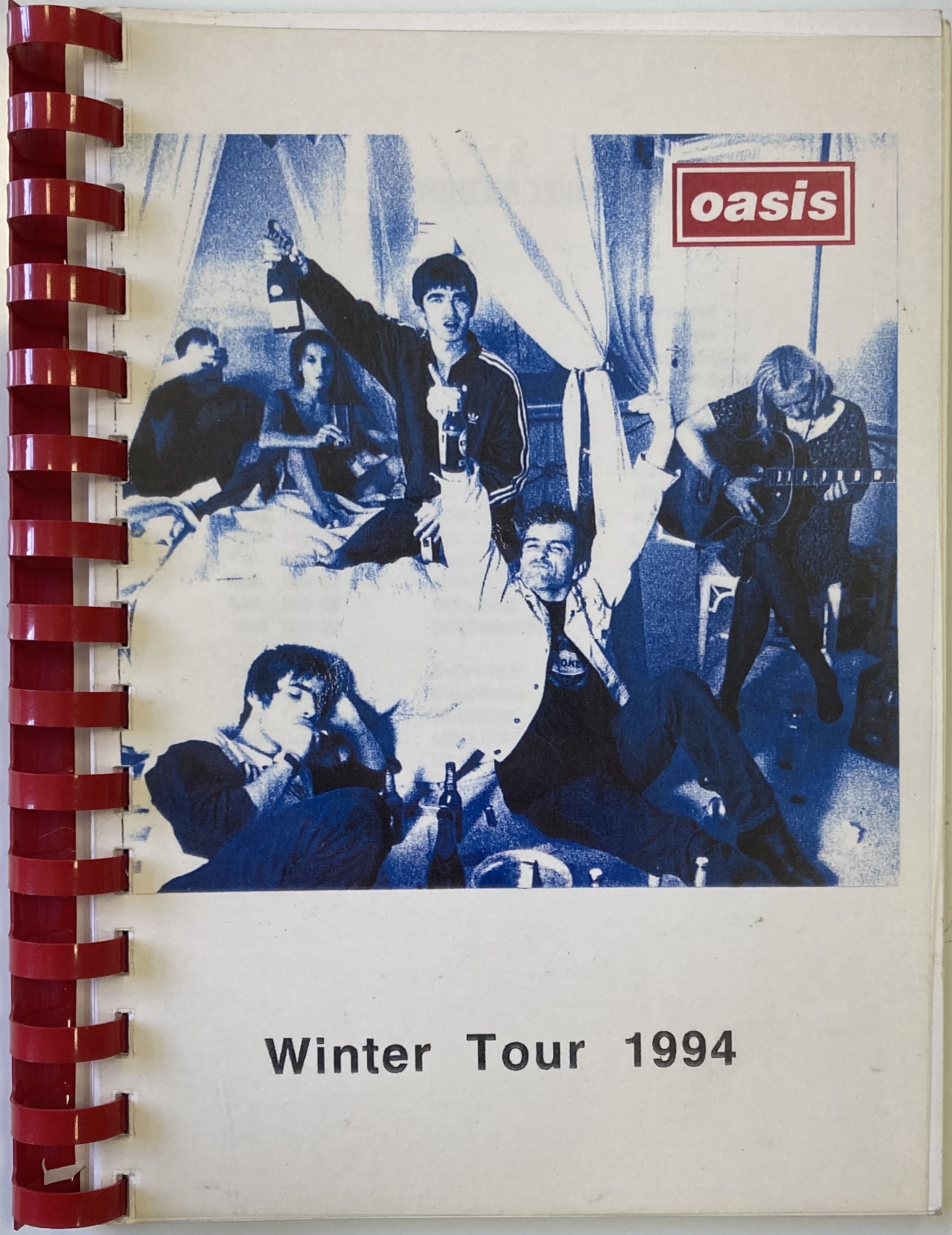 Lot 434 OASIS 1994 TOUR ITINERARY.