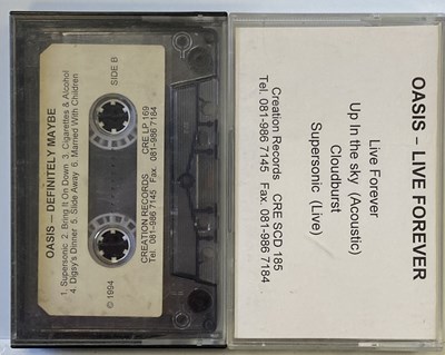 Lot 436 - OASIS PROMOTIONAL CASSETTES - LIVE FOREVER / DEFINITELY MAYBE