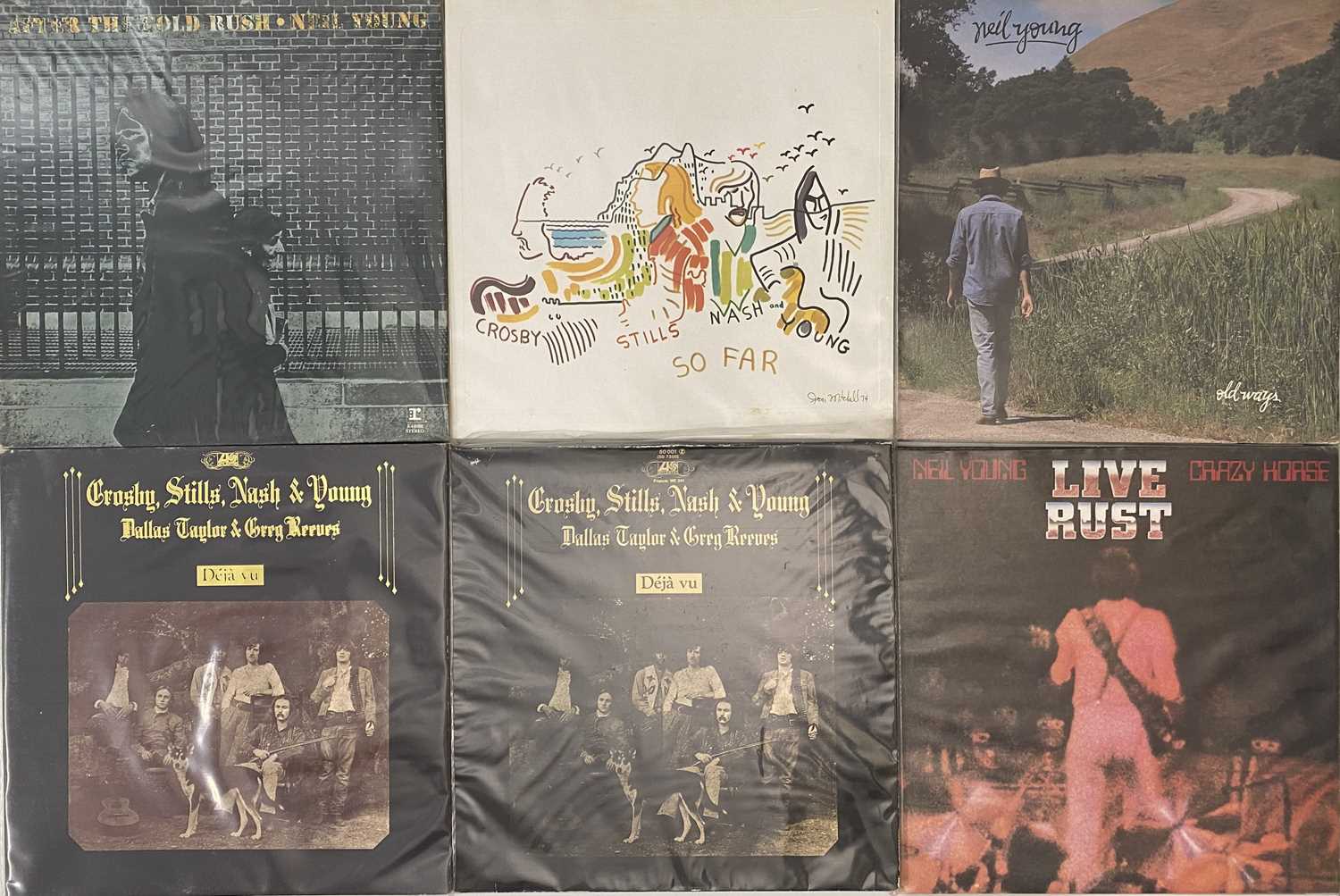 Lot 864 - CROSBY STILLS NASH & YOUNG AND RELATED - LP PACK (INC UK PLUM/ RED ATLANTICS)