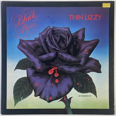 Lot 97 - THIN LIZZY - A COPY OF BLACK ROSE SIGNED BY PHIL LYNOTT.