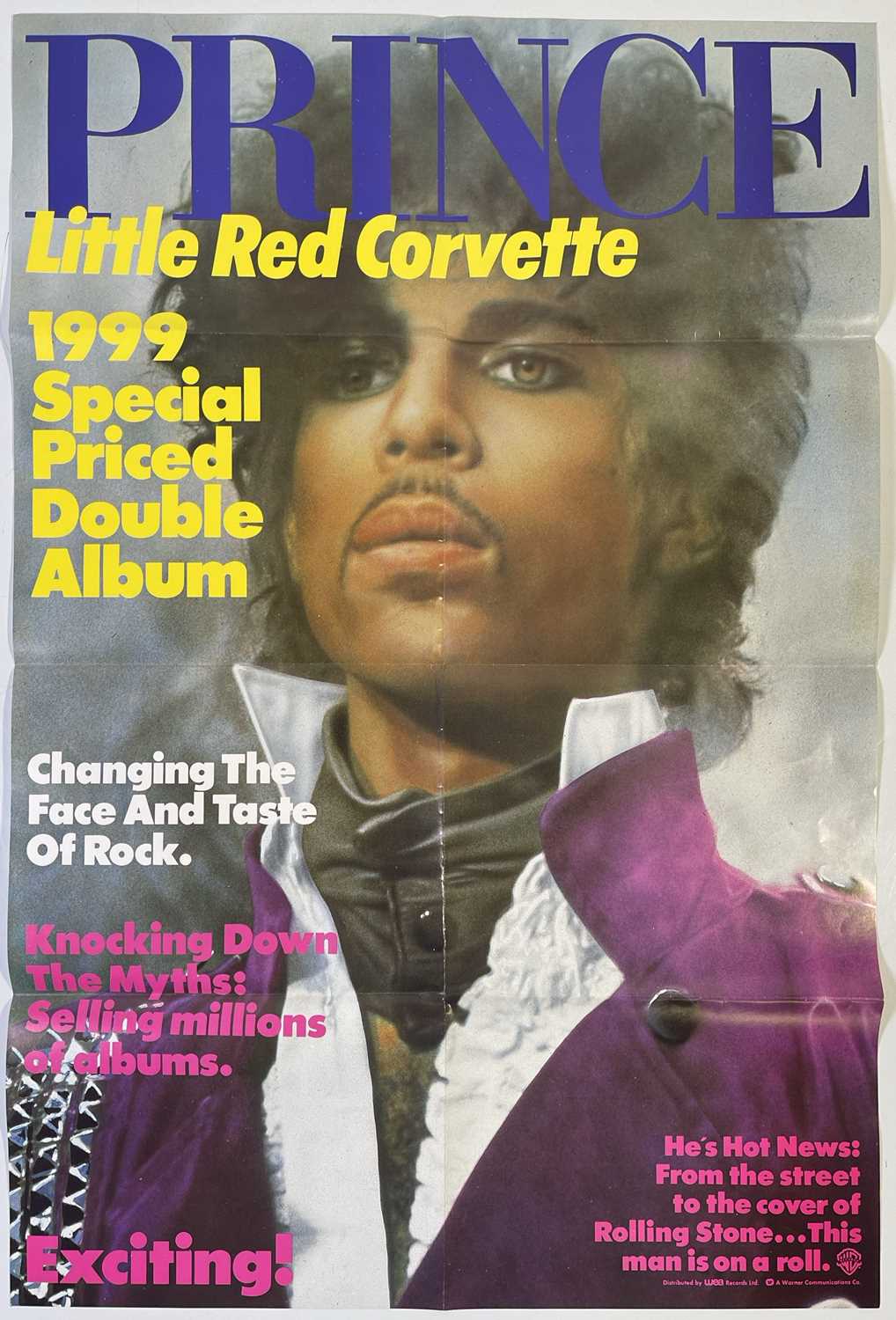 Lot 375 - PRINCE - 1999/LITTLE RED CORVETTE PROMOTIONAL POSTER.
