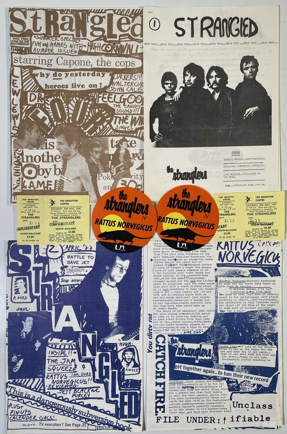 Lot 383 - THE STRANGLERS - ZINES AND MEMORABILIA.