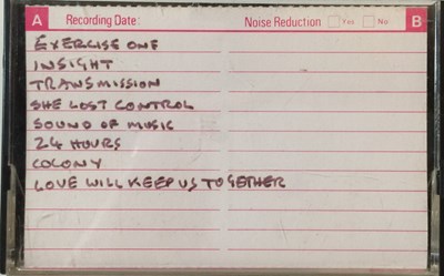Lot 912 - JOY DIVISION - PEEL SESSIONS (THE TOWNHOUSE CASSETTE)