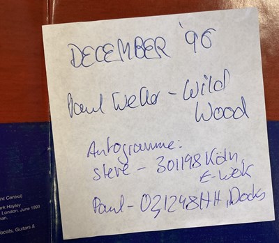 Lot 197 - PAUL WELLER SIGNED CD BOOKLET.